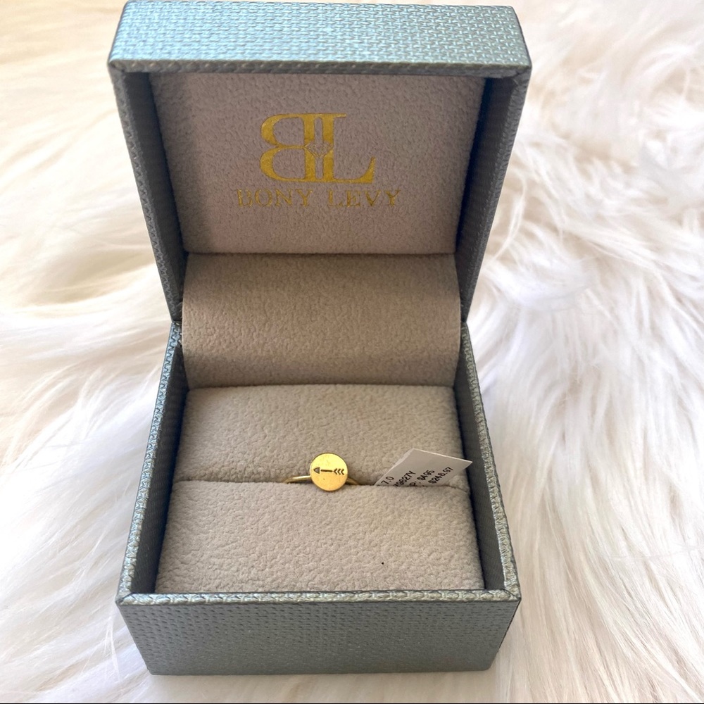 BONY LEVY Yellow Gold arrow ring size 7 - Picture 1 of 10
